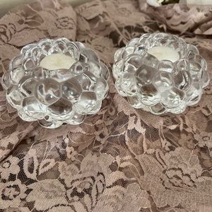 NWOT bubble votive crystal  holders offers welcome!!